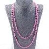 Long Necklace Cat's Eye Oval 10×8mm Pink, 115cm