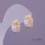 Xuping Earrings, diameter 7mm, length 15mm, gold-silver colour