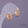 Xuping Earrings, 7mm diameter, 15mm length, gold colour