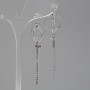 Earrings "ItAoliao" Crosses, diameter 15mm, length 65mm silver colour