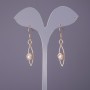 Earrings 'Itola' with crystals, diameter 9mm, length 47mm, gold colour