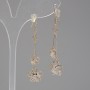 Earrings "ItAolo" Flowers with crystals, diameter 12mm, length 55mm colour gold