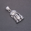Pendant "Face" Grey Metal 20x37x45mm