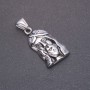 Pendant "Face" Grey Metal 20x37x45mm
