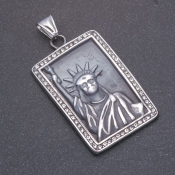 Pendant "Statue of Liberty" Grey Metal 32x46x57mm