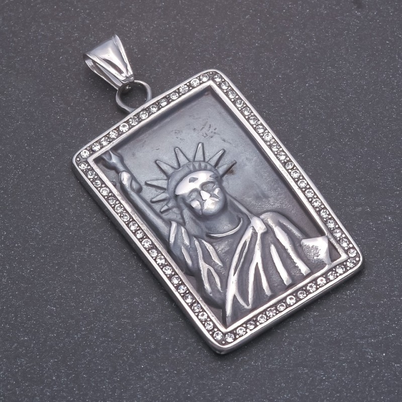 Pendant "Statue of Liberty" Grey Metal 32x46x57mm