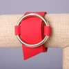 Red Felt Bracelet "Buckle" Nubuck, Gold-Tone Metal