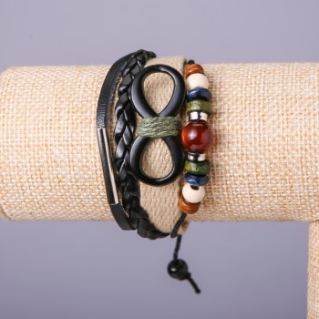 Kids' Bracelet "Infinity" Beige Adjustable Cord
