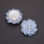 Acrylic Flower Applique, Light Blue, 30mm Diameter