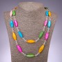 Long Pearlescent Necklace Assorted, Extended Oval 110cm