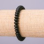 Shungite (Imitation) Bracelet on Elastic, Smooth Rondelle, Diameter 8x5mm, Length 18cm+