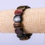Bull's Eye, Tiger's Eye, Hawk's Eye Natural Stone Bracelet 18x13mm, 18cm circumference, on elastic