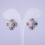 Earrings "Asters" Cream, 22mm Diameter