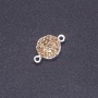 Gold Druzy Connector, acrylic "silver", diameter 14mm L3mm