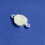 Druzy Connector, acrylic "silver", diameter 14mm L3mm