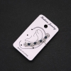 Silver-Tone Ear Cuff, Blue Rhinestones, White Flowers