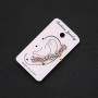 Gold-Tone Ear Cuff, White Flowers, Multicoloured Rhinestones
