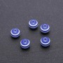 Blue Striped Bead Findings, Diameter 10mm, Pack of 34pcs