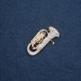 Musical Brooch "Trumpet" 47x26mm, Gold Metal Colour