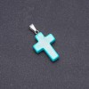 Cross Pendant, Turquoise (Pressed) 25x18mm