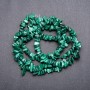 Malachite Beads, Natural Stone on Fishing Line, Diameter 6x3mm+/-, Length 82cm+