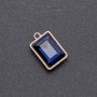 Pendant with Blue Crystal, 17x12x19mm