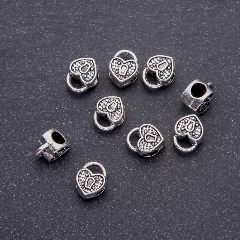 Pendant Bead Heart Pandora, diameter 10×12mm, hole diameter 4.8mm, packaged 20g ±9pcs