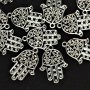 Hamsa Hand Pendant Finding, 22x30mm, Pack of 10