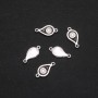 Findings Egyptian Eye Connector 11x22mm pack of 5 grey metal