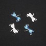 Findings Dragonfly Connector light blue enamel 22x16mm pack of 4