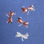 Findings Dragonfly Connector black and red enamel 22x16mm pack of 4