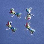 Findings Dragonfly Connector coloured print enamel 22x16mm pack of 4