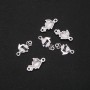 Findings Fish Connector black enamel 22x13mm pack of 6 grey metal