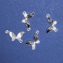 Findings Butterfly Connector Black Enamel 24x12mm, Pack of 4 pcs