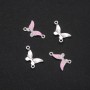 Findings Butterfly Connector Pink Enamel 24x12mm, Pack of 4 pcs
