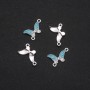 Findings Butterfly Connector Sky Blue Enamel 24x12mm, Pack of 4 pcs