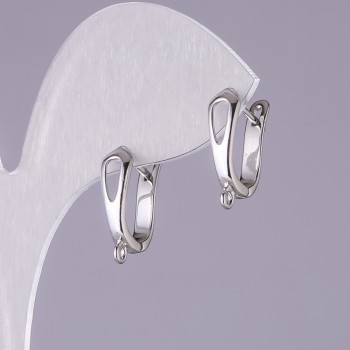 Earring Hooks 'Silver' Colour, 17x5mm