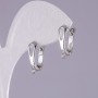 Earring Hooks 'Silver' Colour, 17x5mm