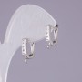 Earring Hooks 14x3mm, Rhinestone Row