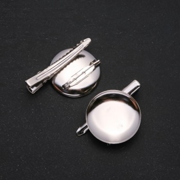 Price per pack / 10 pcs. Brooch base and stud post, 30 mm diameter