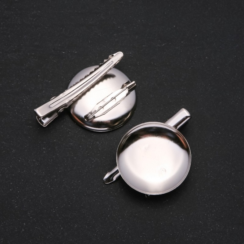 Price per pack / 10 pcs. Brooch base and stud post, 30 mm diameter