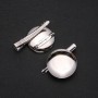 Price per pack / 10 pcs. Brooch base and stud post, 30 mm diameter