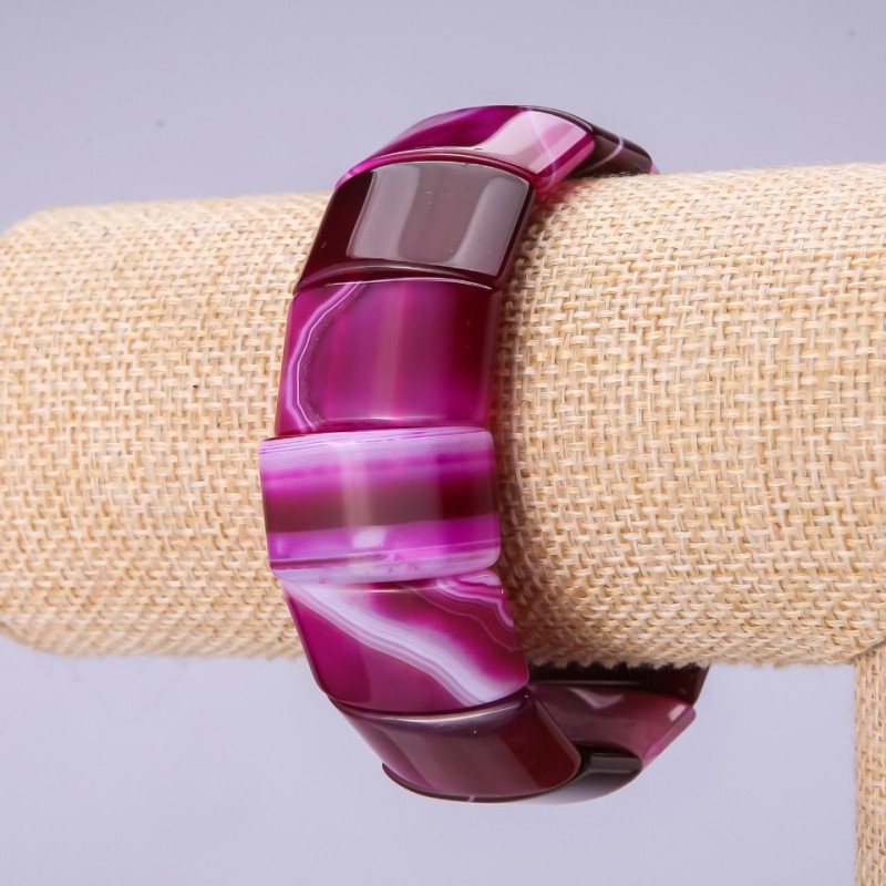 Agate Link Bracelet 15x25mm, circumference 18cm
