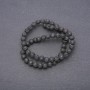 Beads Natural Lava Stone on Strand, Diameter 6mm +/-, Length 40cm