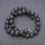 Natural Lava Stone Beads on a String, diameter 12mm +/-, length 37cm