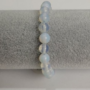 Moonstone Bracelet, Smooth Round Beads, diameter 8mm