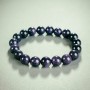 Natural Stone Bracelet, Aventurine "Blue Sand Cairo Night", Smooth Round Beads on Elastic, diameter 12mm