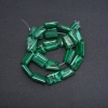 Malachite Beads (Pressed) Rectangle, 13x18x4mm, Strand, 39cm Length