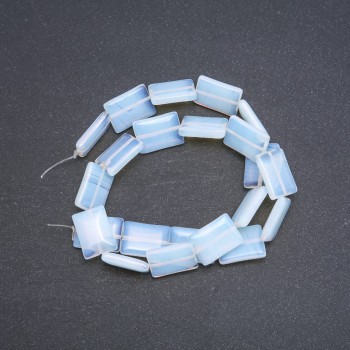 Beads Moonstone (Synthetic) Rectangle, Size 13x18x4mm Strand, Length 39cm