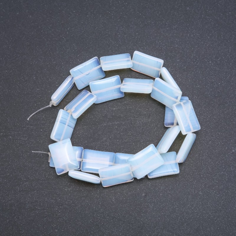 Beads Moonstone (Synthetic) Rectangle, Size 13x18x4mm Strand, Length 39cm